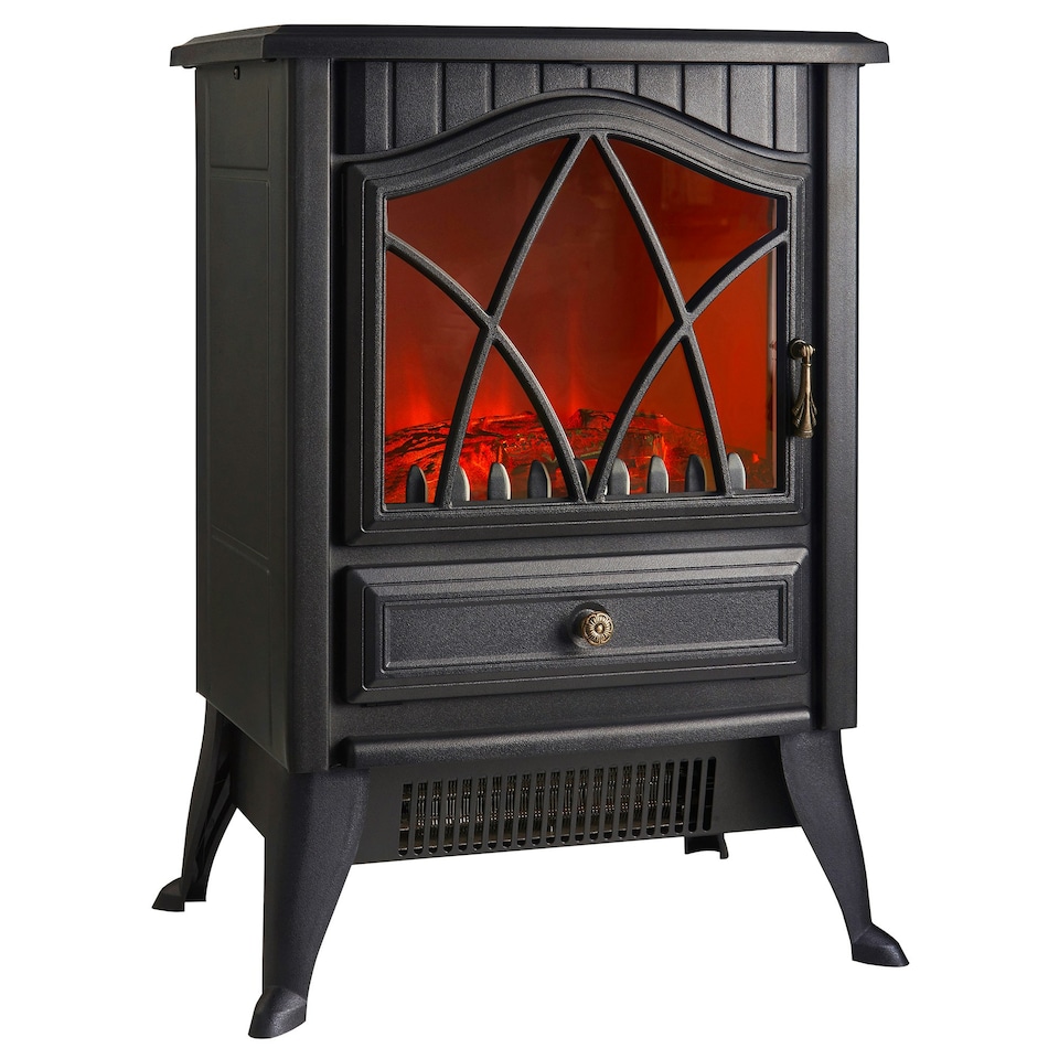image 1 of VonHaus Electric Stove Heater 1800W Black