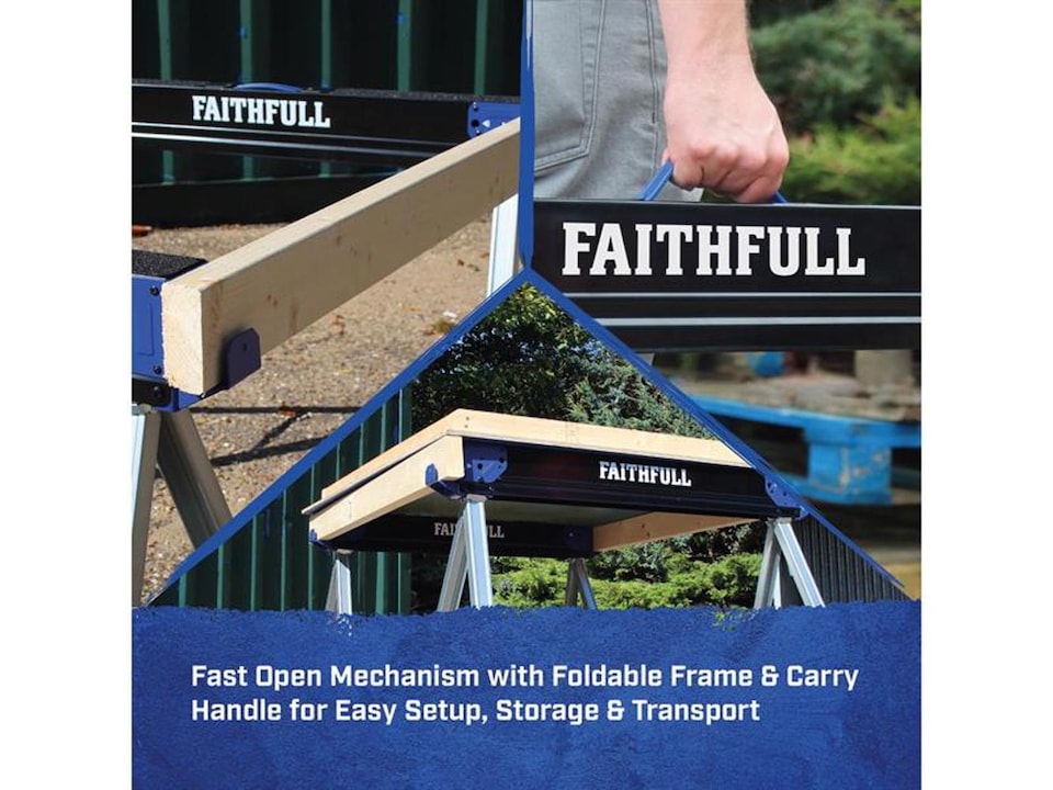 image 1 of Faithfull Folding Saw Horse - Pair