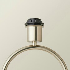 ValueLights Antonia Brushed Chrome Metal Oval Stem Table Lamp Base Silver