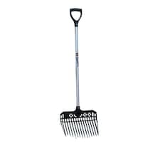Fynalite Plastic D-Grip Stable Fork - White/Black - 90cm