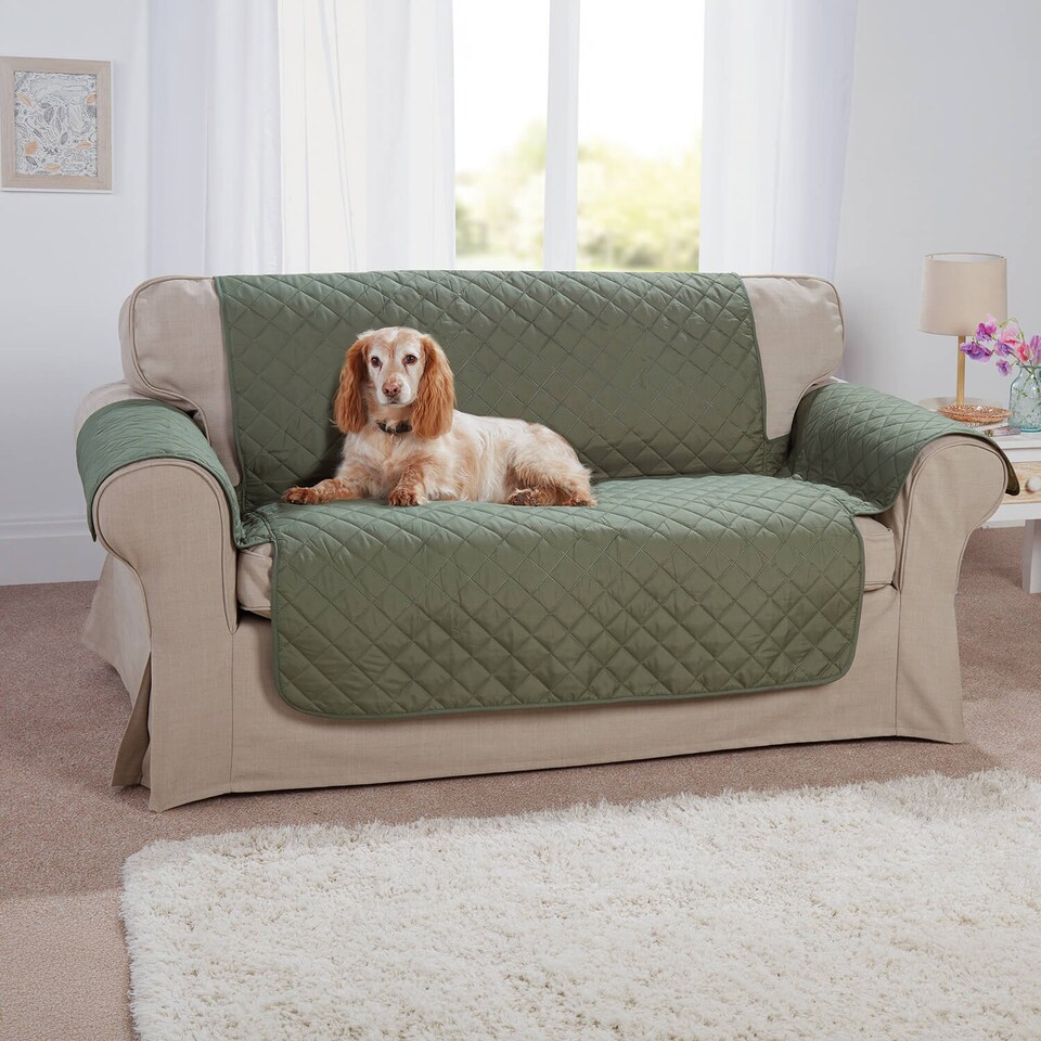 image 1 of Coopers Of Stortford 2 Seater Sofa Cover Quilted Washable Furniture Protector