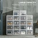 image 6 of HOMCOM 18PCS Stackable Clear Plastic Shoe Storage Box for UK/EU Size 8.5/43