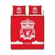 image 1 of Liverpool FC Tone Duvet Cover Set - Red/White - Double Red | Double