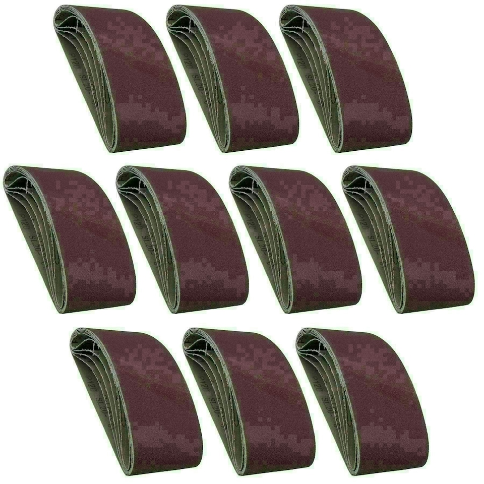 image 1 of 457mm x 75mm Mixed Grit Durable Abrasive Sanding Power File Belts Sander 10pk