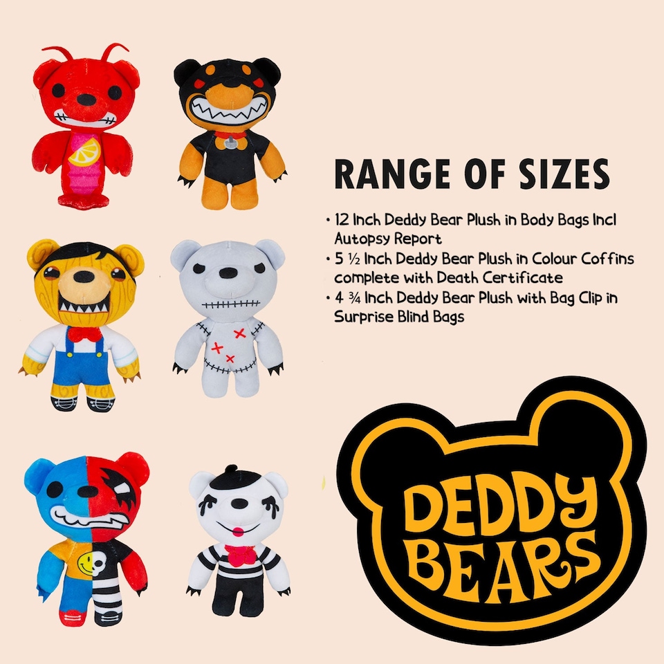 image 1 of PMS Deddy Bears Mystery Bag Soft Toy 15cm x 8cm - Halloween Collectible