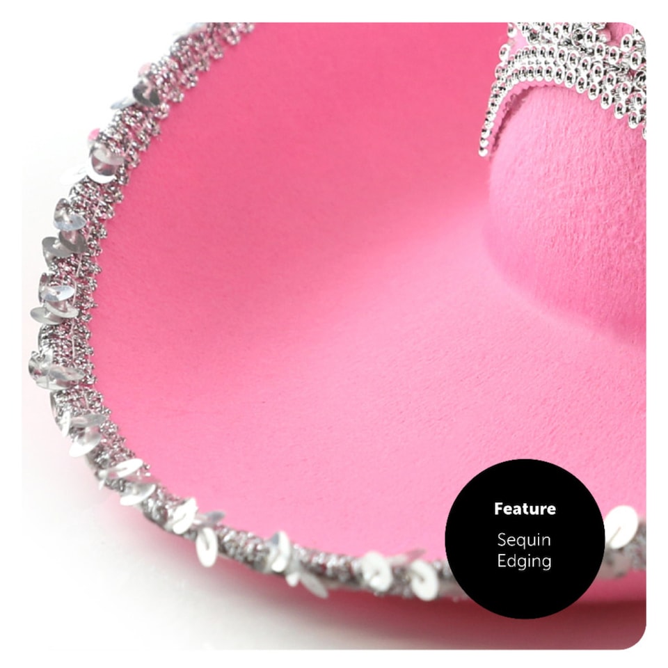 image 1 of Tiara Space Cowgirl Pink Hat Set | Pink | 12