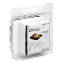 Durable DURACARD ID 300 Badge Printing Kit | YMCKO Colour Ribbon and 100 Cards | Multi