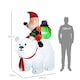 image 3 of Outsunny 6.6FT Christmas Inflatable Santa Claus w/ Polar Bear for Graden