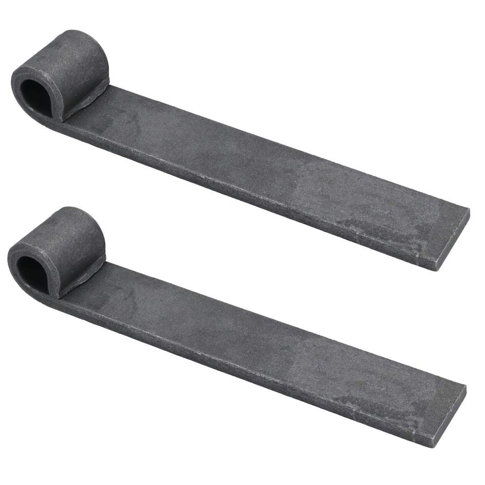 image 1 of Trailer Truck Tailgate Strap Hinge Self Colour 12.5mm Pin Weld On 150mm 2pc Grey