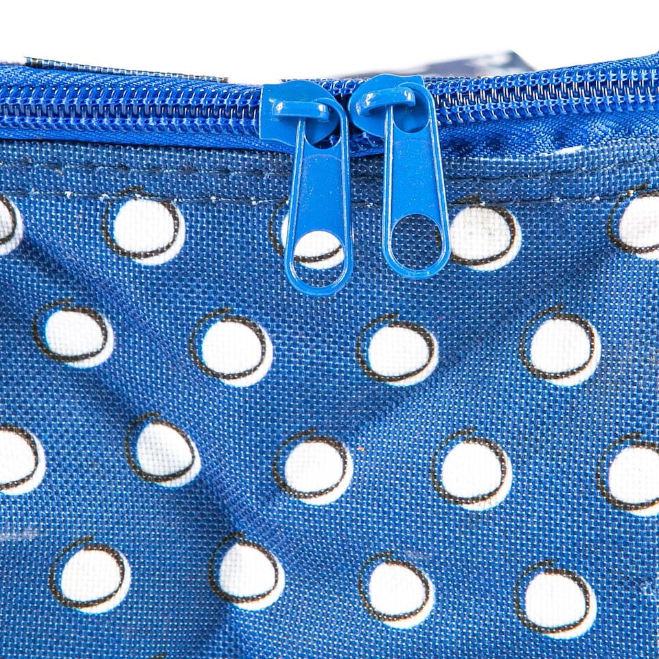 image 1 of Nicholas Winter Insulated Lunch Bag - Blue Polka