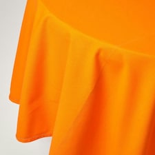 Homescapes Orange Cotton Round Tablecloth - 178 cm Orange