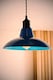 image 3 of ValueLights Civic Pair French Blue Ceiling Pendant Shades & Bulb | Blue