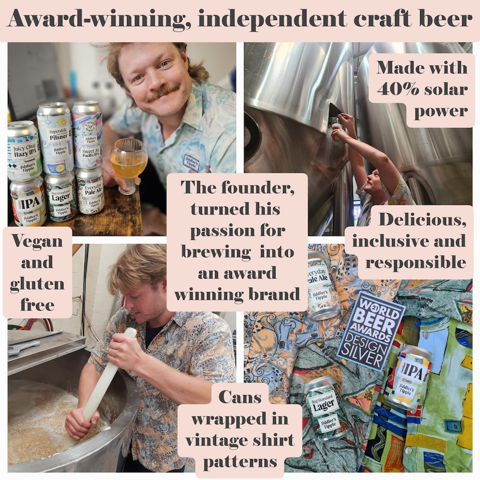 image 1 of Jiddler's Tipple Craft Beer & Snacks Gift Hamper for Men - The Ultimate Birthday Present - The Best Dad Gifts & Husband Gift Basket - 9 Pack Gift Hamper Basket