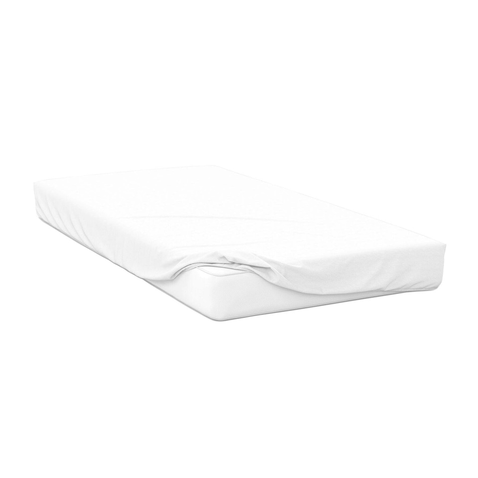 image 1 of Belledorm Jersey Cotton Deep Fitted Sheet - White - Kingsize