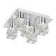 image 3 of ValueLights Modern Chrome Ice Cube 5 Way Flush Ceiling Spotlight