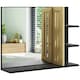 image 1 of HOMCOM Bathroom Mirror Wall Mount Vanity Mirror with 4 Storage Shelves, Black