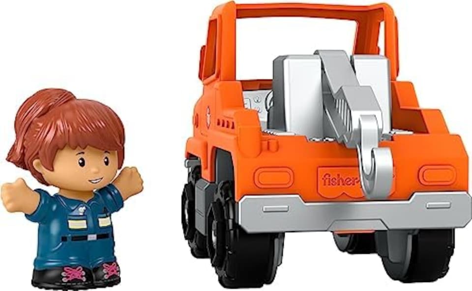 image 1 of Fisher Price Little People Toddler Toy Help And Go Tow Truck And Figure