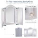 image 4 of HOMCOM Lighted Tri-Fold Vanity Mirror Large Cosmetic Mirror w/ LED Lights White