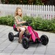 image 6 of HOMCOM Children Pedal Go Kart w/ Adjustable Seat, Handbrake - Pink