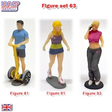 Trackside Unpainted Figure Scenery Display 3 x Figures Set 63 New 1:32 Scale WASP