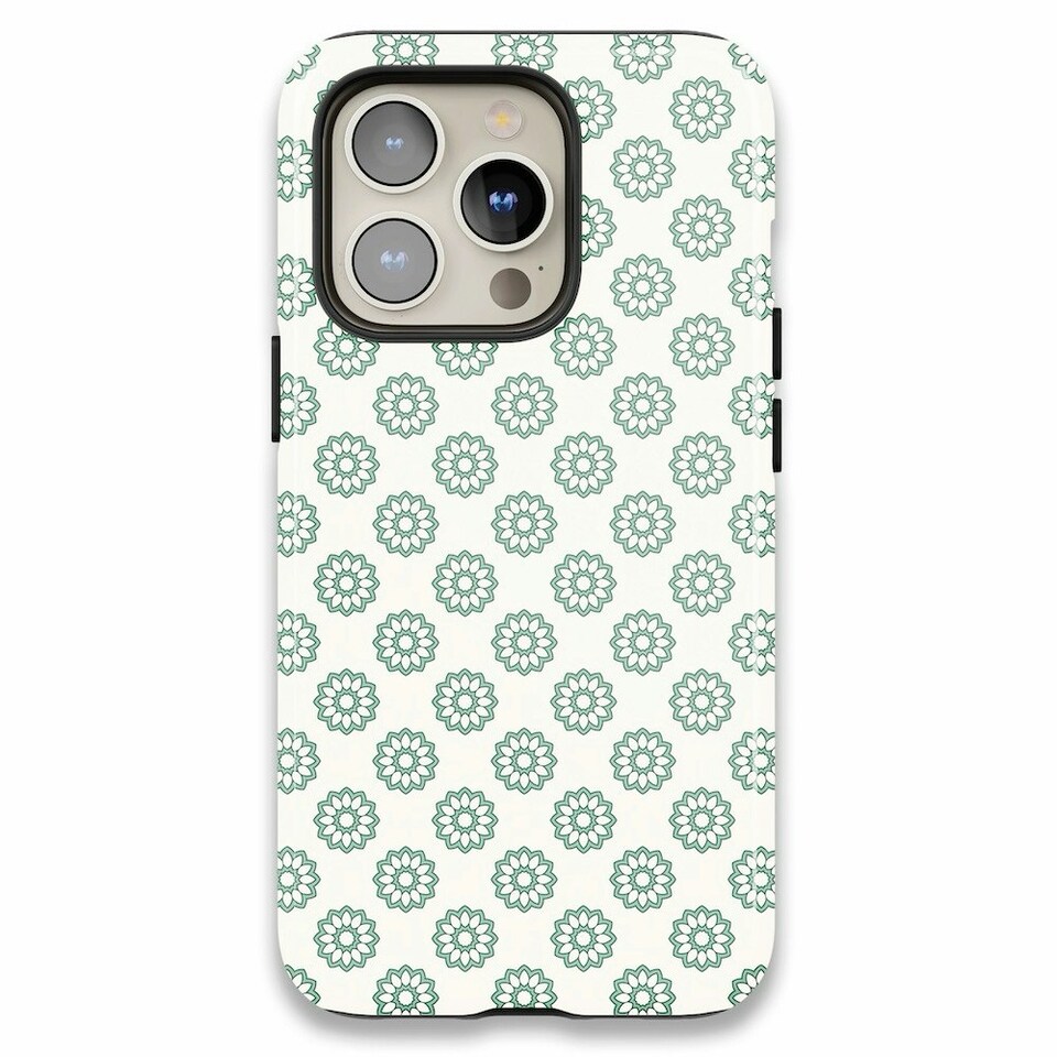 image 1 of Green And Nude Floral Phone Case | Green | iPhone 16 Pro
Slim | iPhone 16 Pro
Slim