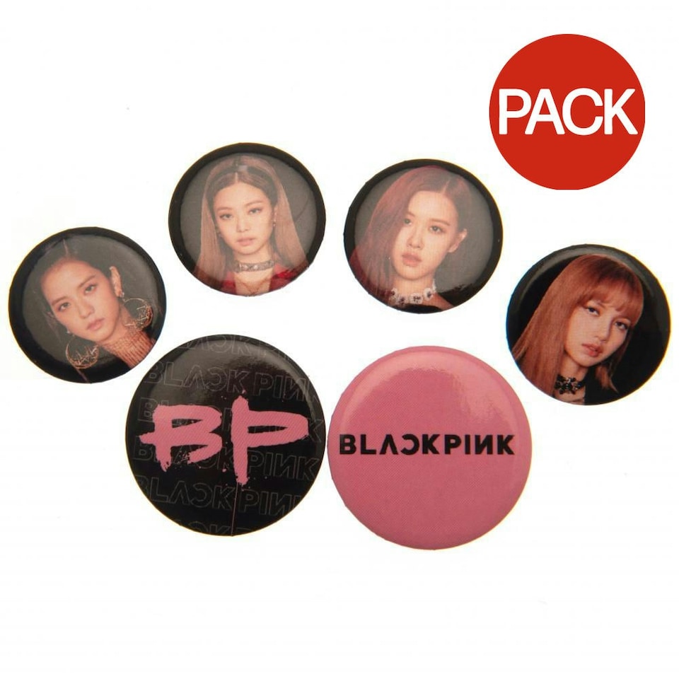 image 1 of BlackPink Badge Set (Pack of 6) - Multicoloured - One Size