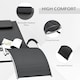 image 6 of Outsunny Sun Lounge Recliner Lounge Chair Design Ergonomic w/ Pillow Black