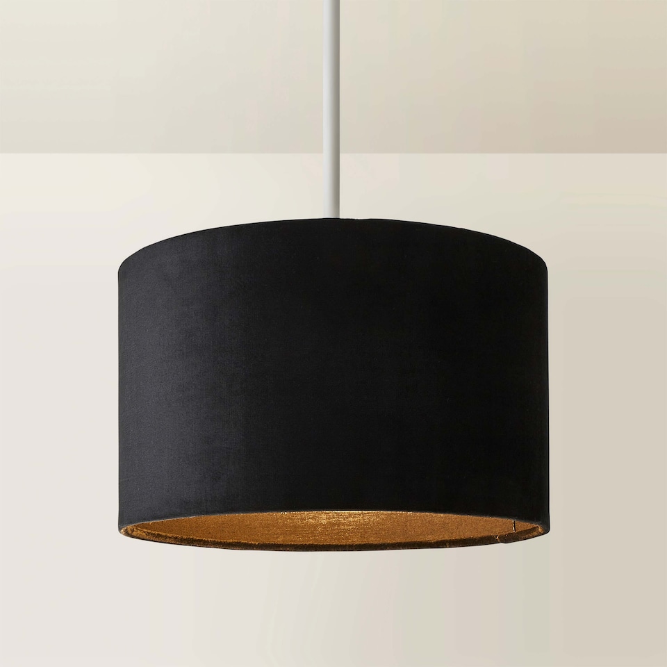image 1 of ValueLights Reni Small Black Pendant Shade | Black