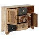 image 5 of Sustainable Mango Wood Low Sideboard,Storage Cabinet With Five Drawers,Television Cabinet With Two Cupboards Multi