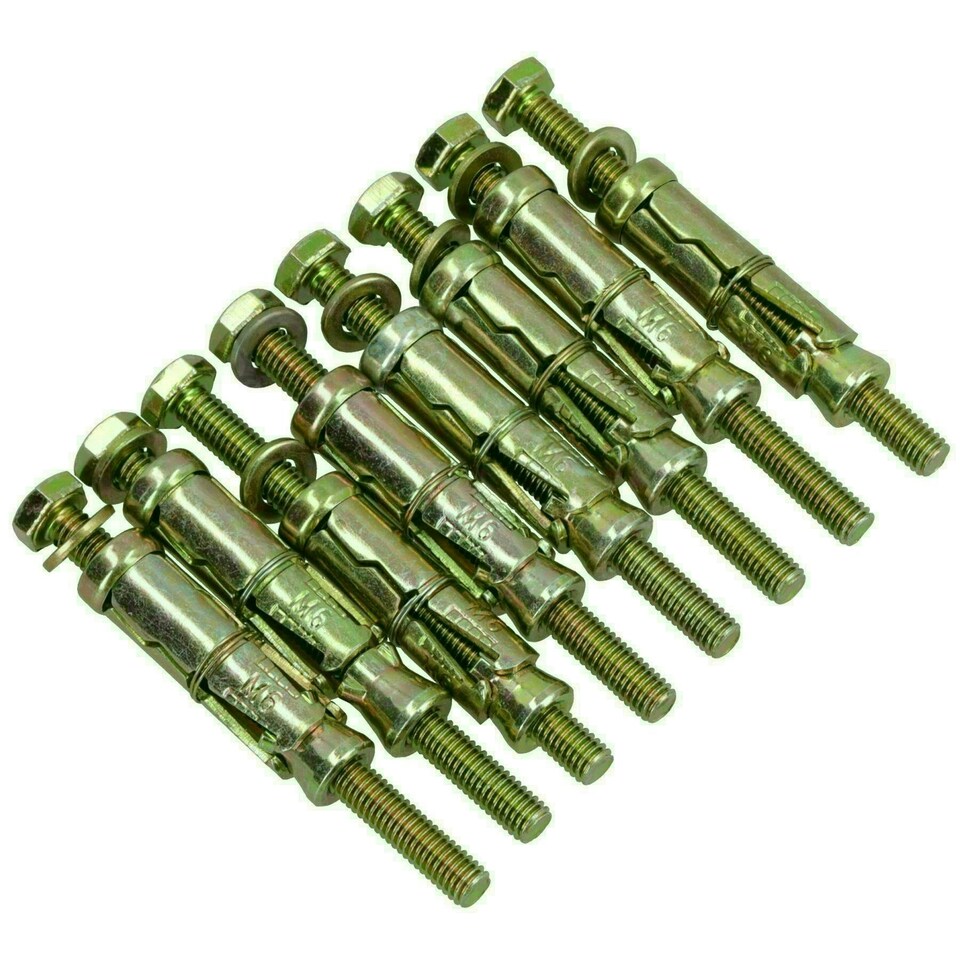 image 1 of M6 6mm x 75mm Expansion Rawl Bolt for Masonry Sleeve Anchors Fastener 80pk