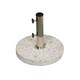 image 1 of 15kg Round Granite Garden Parasol / Umbrella Base Weight Stainless Steel Pole Grey