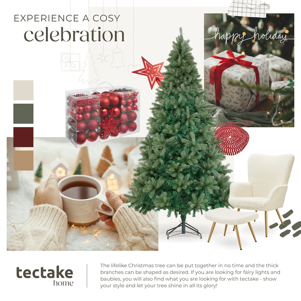 image 1 of Christmas Tree Prancer - artificial tree in green, injection moulded needles | Green | green | 7.5ft | 1