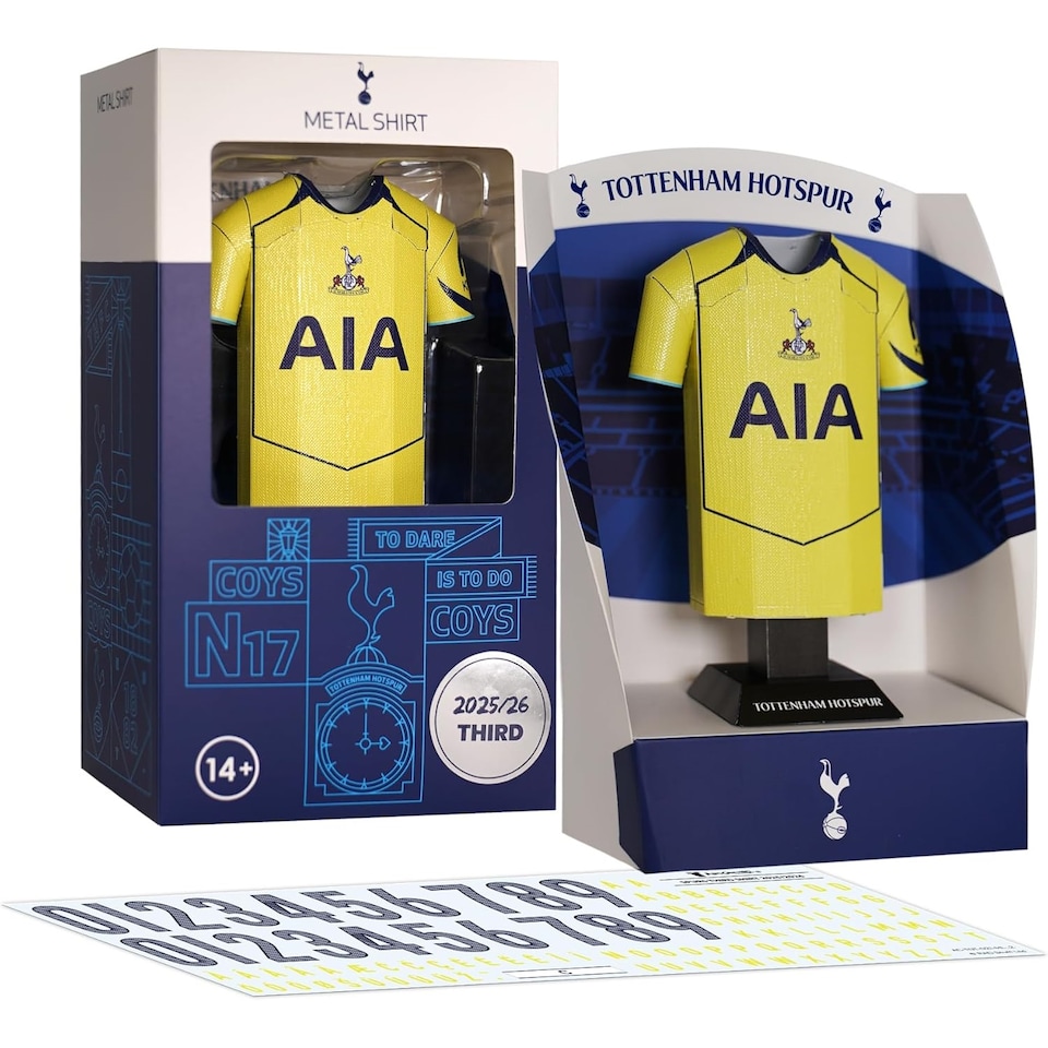 image 1 of RadStuff Alloy Metal Football Shirt - Tottenham Hotspurs Third Kit 2025/26