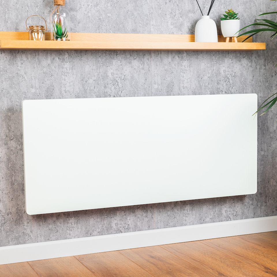 image 1 of TCP 2000W Wall Mounted Aluminium Electric Panel Heater White