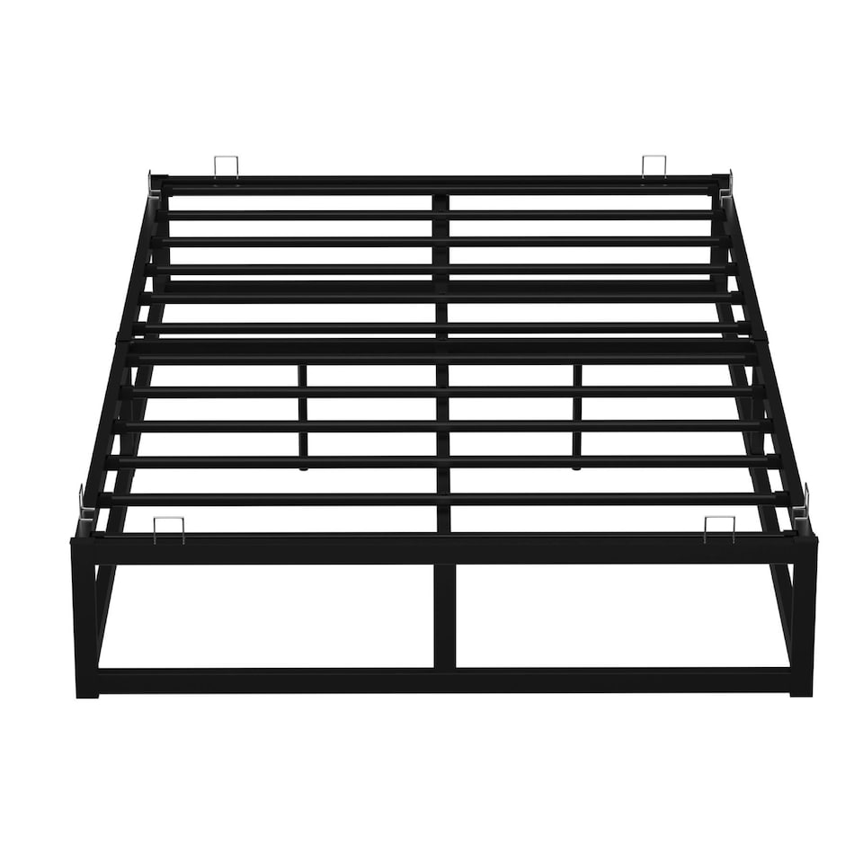 image 1 of Double Bed Frame Extra Strong Platform Metal Frame Bedroom Easy Build