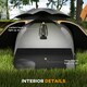 image 4 of Outsunny Camping Tent Dome Tent with Removable Rainfly for 1-2 Man, Grey