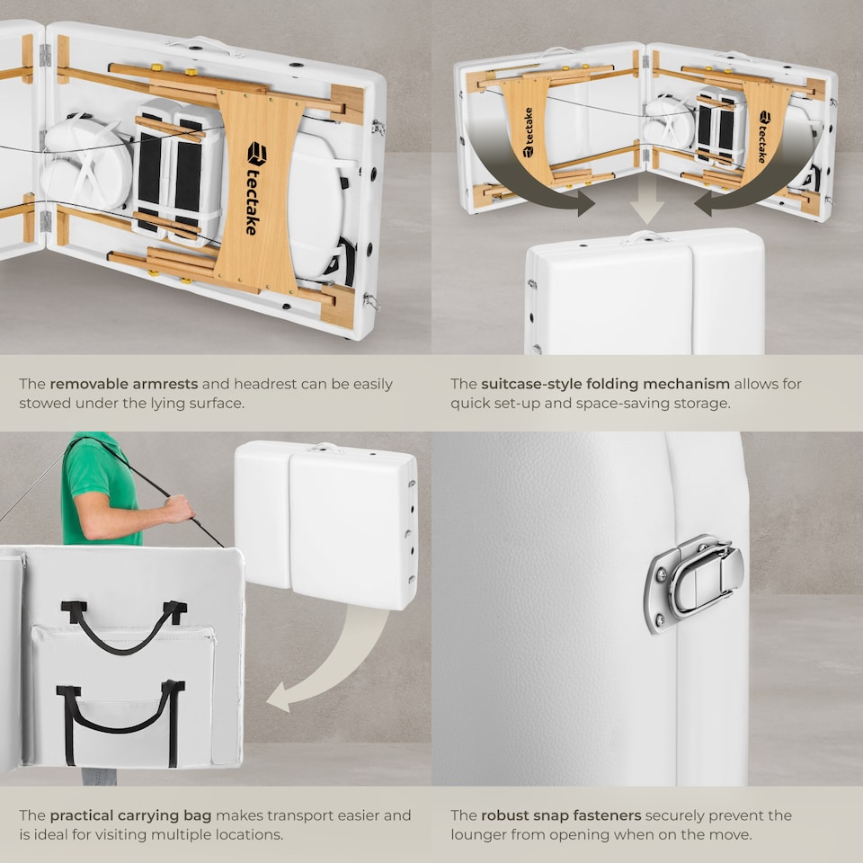 image 1 of 3 Zone Massage Table Somwang with Bolster Set | White | white | 1