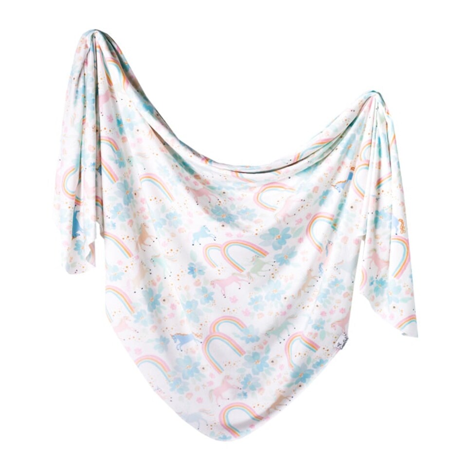 image 1 of Copper Pearl Knitted Swaddle Blanket Whimsy