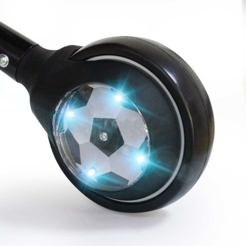 image 1 of AyeKu Baby Toddler Balance Bike Flashing Light Wheels, 1-3 Years, Football | Multi