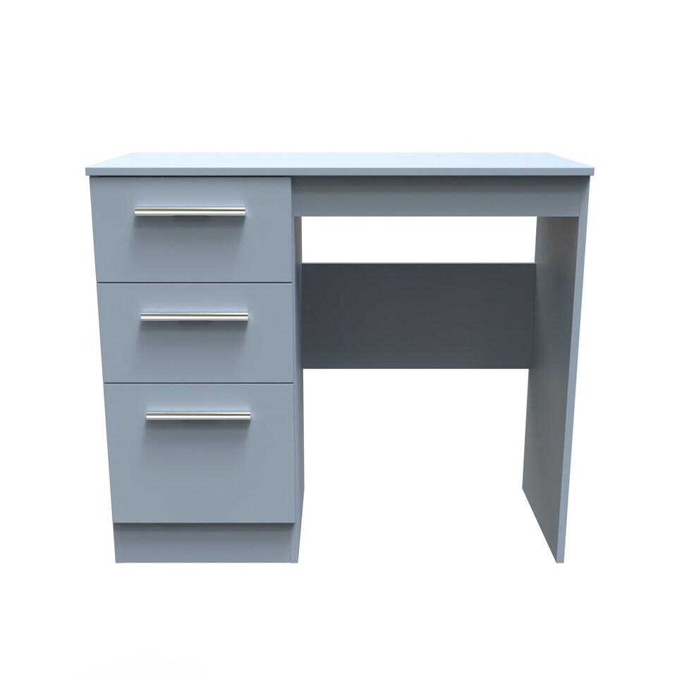 image 1 of Trent 3 Drawer Vanity in Denim Blue (Ready Assembled) | Blue | Denim Blue
