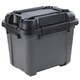 image 1 of 3 x 12 Litre Black Plastic Storage Bunker Trough Boxes/Tubs Ideal For DIY Use Complete With Lid Black