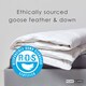 image 2 of Homescapes Goose Feather and Down 2.5 Tog Summer Duvet | White | 1