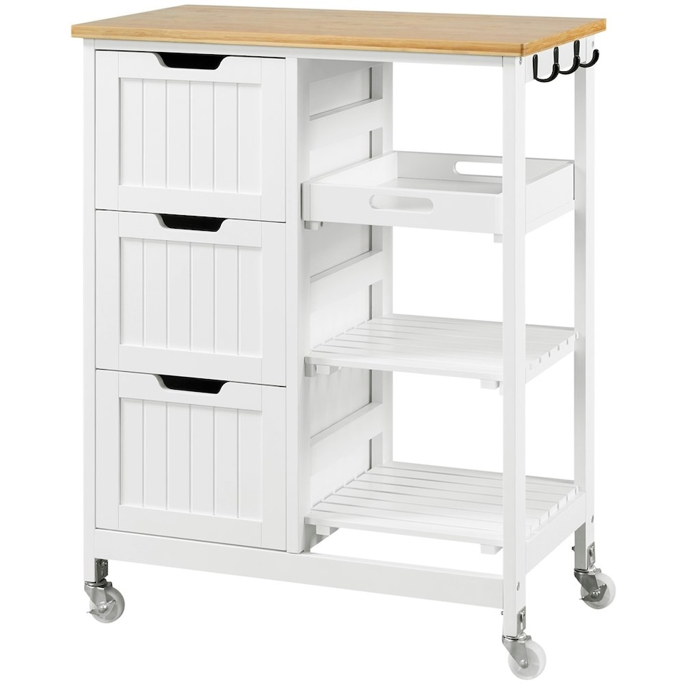 image 1 of Yaheetech 84.5 cm H Kitchen Storage Serving Cart