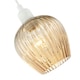 image 3 of Modern Gold Easy Fit Pendant Lighting Shade with Ridged Fluted Lines Gold