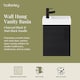 image 2 of Balterley Wall Hung Vanity Basin 400mm Charcoal & Matt Black Handle