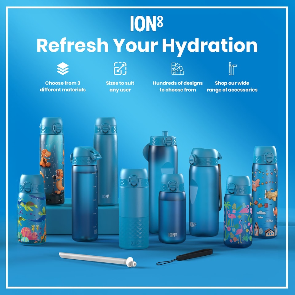 image 1 of Leak Proof 1 Litre Water Bottle, BPA Free, 1000ml (32oz) | Blue | Blue | 1L