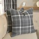 image 5 of OHS 4 x Winsford Woven Check Printed Cushion Covers, 45x45cm - Charcoal
