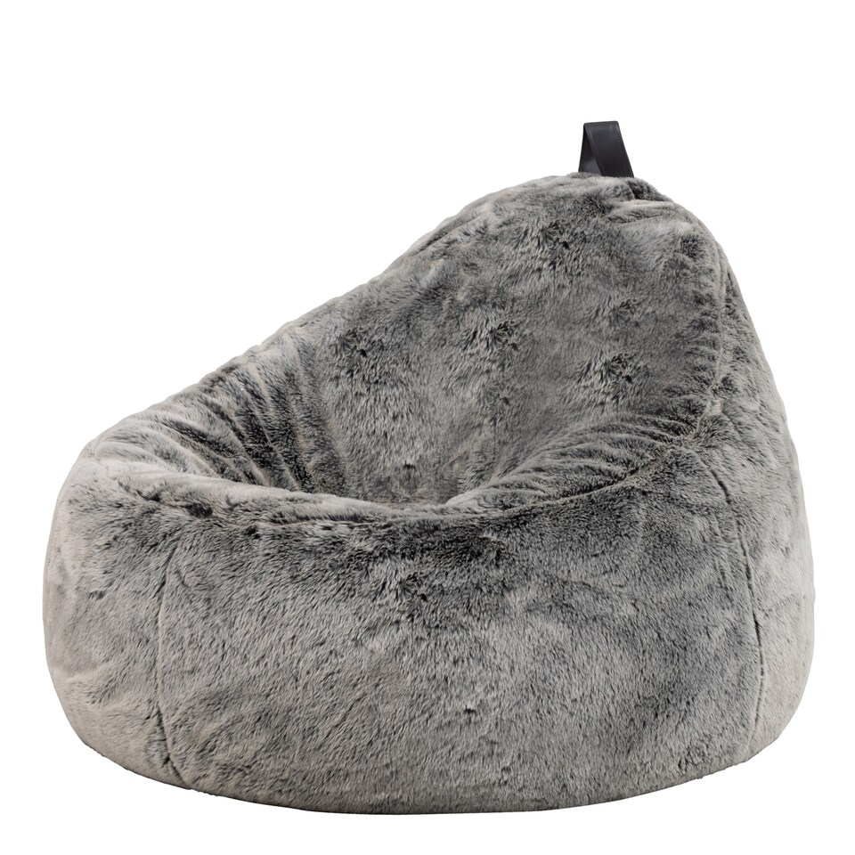 image 1 of Cocoon Faux Fur Bean Bag Arctic Wolf Grey Bean Bag Chairs | Grey | Arctic Wolf Grey | L | 1