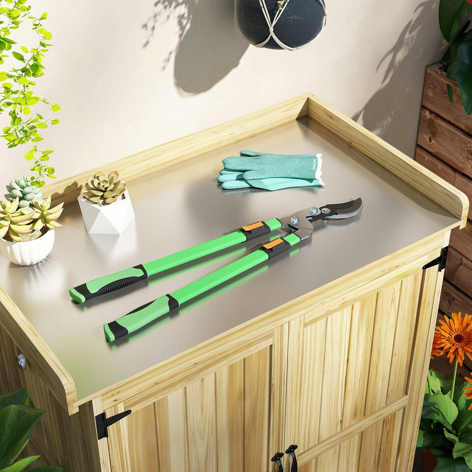 image 1 of Outsunny Telescopic Bypass Loppers, 64.5-90 cm Extendable Garden Loppers
