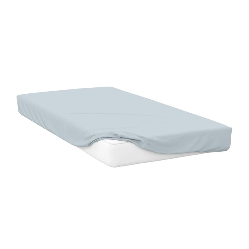 image 1 of Belledorm 400 Thread Count Egyptian Cotton Fitted Sheet - Duck Egg Blue - Double